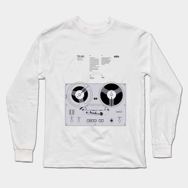 TG60 Tape Recorder Braun - Dieter Rams Design Long Sleeve T-Shirt by sub88